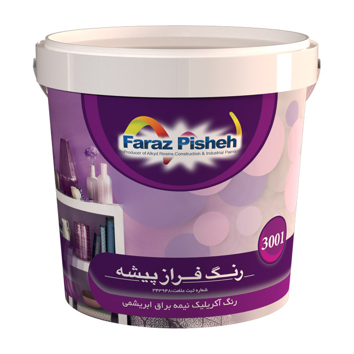 پوشرنگ آکریلیک سفید نیمه براق